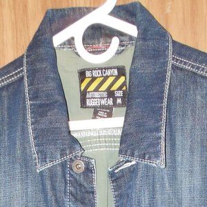 Men's Jean Jacket Big Rock Canyon Rugged Wear Lined  M